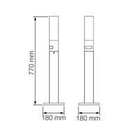 Steinel 069476 LED AUSSENLEUCHTE GL 65 S Staande LED-buitenlamp met bewegingsmelder LED LED vast ingebouwd 8.7 W Antraciet - thumbnail