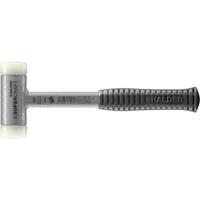 Halder Kunststofhamer | lengte 300 mm hoofd-d. 40 mm | stalen buis terugslagvrij | hard nylon wit | 1 stuk - 3377.040 - 3377.040 - thumbnail