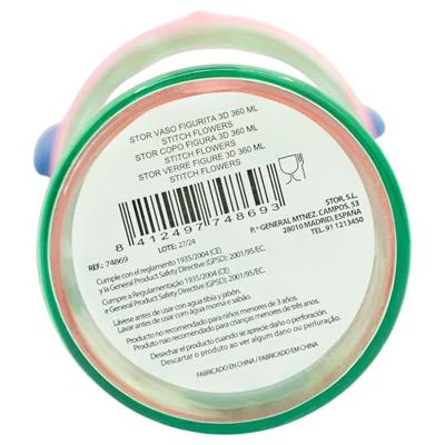 Beker met Rietje Stitch Flowers 3D 360 ml