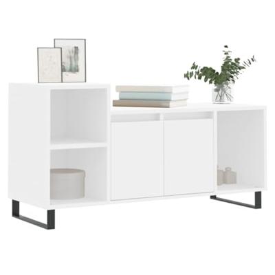 Tv-meubel 100x35x55 cm bewerkt hout wit