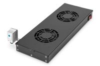Digitus DN-19 FAN-2-HO-SW 19 inch 2 x Ventilator voor patchkast 1 HE Zwart - thumbnail
