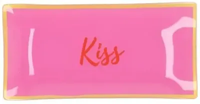 Daan Kromhout Design tegeltje glas kiss 20x10cm