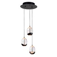 Highlight HanglampClear Egg zwart 3-lichts - H5456.20 - thumbnail