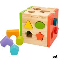Houten Kinderpuzzel Woomax 15 x 15 x 15 cm (6 Stuks) - thumbnail