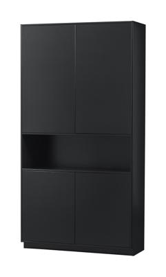 WOOOD Opbergkast 'Finca' Mat zwart, 210 x 110cm