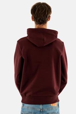 Lacoste Fleece Hoodie Heren Donkerrood - Maat XS - Kleur: Rood | Soccerfanshop