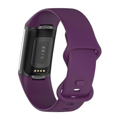 FitBit Charge 5 & 6 Sportbandje met dubbele lus - Donkerpaars - Maat: L FitBit Charge 5 & 6 Sportbandje met dubbele lus - Donkerpaars - Maat: L