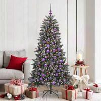 VidaXL Kunstkerstboom met 300 led groen 180 cm pvc en plastic en staal - thumbnail