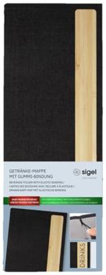 Sigel GM220 Drankenmap 1/2 DIN A4 1 stuk(s) Incl. 2 dubbele transparante hoezen voor 8 paginas, Rubberen binding Donkergrijs, Beige