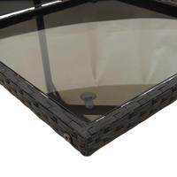 9-delige Tuinset poly rattan zwart - thumbnail