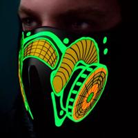 Gasmasker LED Groen - thumbnail