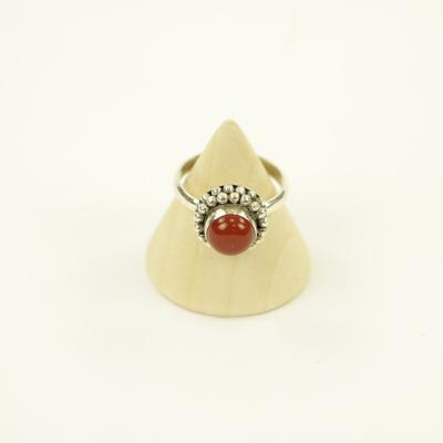 Zilveren Ring met Carneool Maat 17,5 (Sterling Zilver 925)