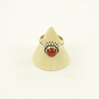 Zilveren Ring met Carneool Maat 17,5 (Sterling Zilver 925) - thumbnail