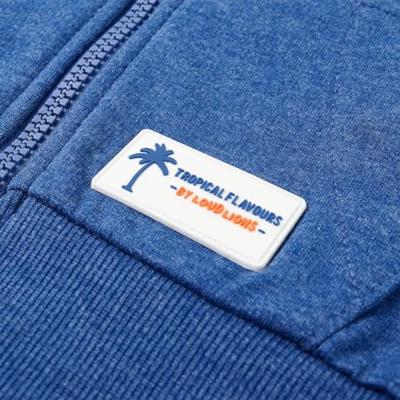 Kindervest met capuchon en rits 104 gemleerd donkerblauw Kindervest met capuchon en rits 104 gemleerd donkerblauw