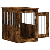 Hondenbench 45x62x59 cm bewerkt hout gerookt eikenkleurig - thumbnail