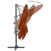 VidaXL Zweefparasol met aluminium paal 300x300 cm terracottakleurig - thumbnail