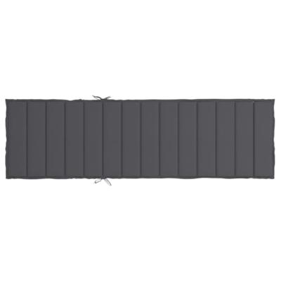 Ligbedkussen 200x70x3 cm oxford stof antracietkleurig