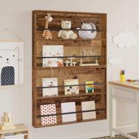 Tijdschrift Rek 2 pcs Oudhout 100 x 12 x 70 cm Bewerkt hout - thumbnail