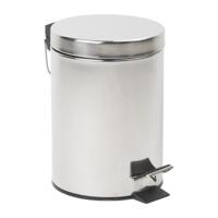 Mini pedaalemmer - 3 liter - zilver - thumbnail