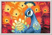 Ravensburger creart schilderen op nummer - trotse pauw - thumbnail