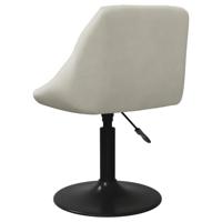 Eetkamerstoelen draaibaar 6 st fluweel crèmekleurig - thumbnail