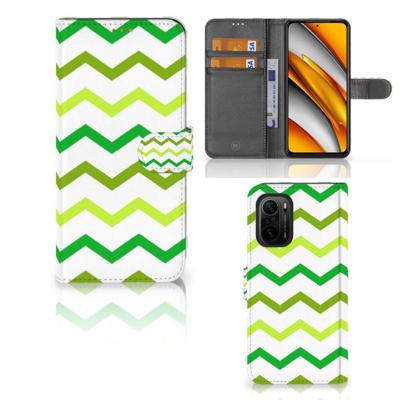 Poco F3 | Xiaomi Mi 11i Telefoon Hoesje Zigzag Groen Poco F3 | Xiaomi Mi 11i Telefoon Hoesje Zigzag Groen