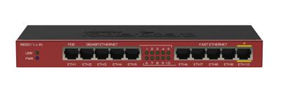 Mikrotik RB2011IL-IN netwerk-switch Gigabit Ethernet (10/100/1000) Rood Power over Ethernet (PoE) Mikrotik RB2011IL-IN netwerk-switch Gigabit Ethernet (10/100/1000) Rood Power over Ethernet (PoE)