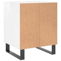 Nachtkastjes 2 st 40x35x50 cm bewerkt hout hoogglans wit - thumbnail