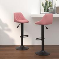 Barkrukken 2 st fluweel roze - thumbnail