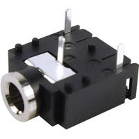 Cliff FC68131 Jackplug 3,5 mm Bus, inbouw horizontaal Aantal polen: 3 Stereo Zwart 1 stuk(s) - thumbnail