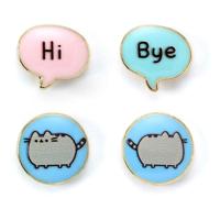 Pusheen Stud Earrings 2-pack Hi , Bye - thumbnail