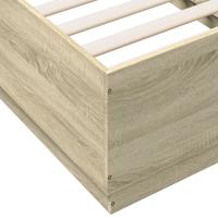 Bedframe bewerkt hout sonoma eikenkleurig 75x190 cm - thumbnail