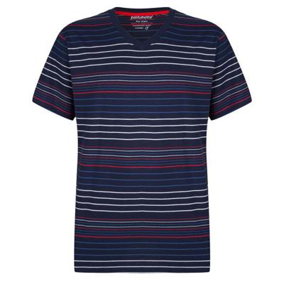 Heren pyjamashirt gestreept blauw Heren pyjamashirt gestreept blauw