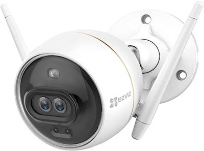 EZVIZ C3X Outdoor Wi-Fi-camera met Kleurnachtzicht Videocamera Wifi Surveillance Outdoor IP-camera ai Kunstmatige intelligentie Ondersteunt iOS / Android Alexa, dubbele lens, Wit