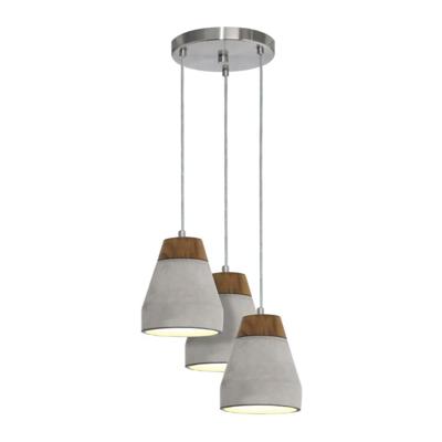 Eglo HanglampTarega 3-lichts betongrijs met hout - 95526