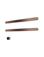 Hotbath &MORE set van 2 rails RASS80 SOFT SQUARE 80 cm met separate schakelaar en inbouw element Geborsteld Koper PVD (RASS80-2BCP) - thumbnail