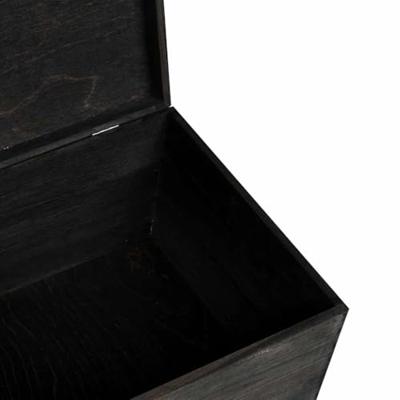 VidaXL Houten kist met deksel 40x30x23 cm massief grenenhout zwart