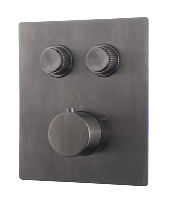 Afbouwdeel Inbouwthermostaat Wiesbaden Caral Klik Pro 2-weg Gunmetal