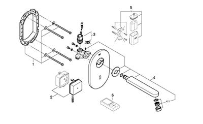 GROHE Eurosmart Cosmopolitan E afbouwdeel v wandkraan met uitloop 17cm zonder menging met tranformator 230V RVS 36335SD0