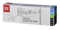 One For All Smart Single white Monitor-tafelbeugel 33 cm (13) - 81,3 cm (32) Wit In hoogte verstelbaar, Roteerbaar, Zwenkbaar - thumbnail