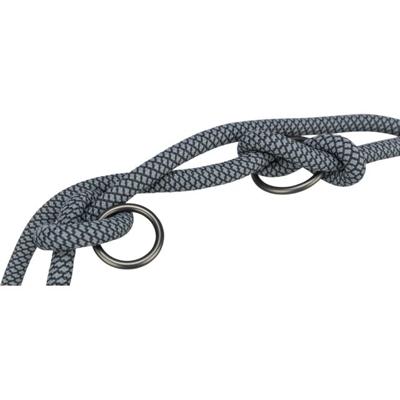 TRIXIE V-lijn Soft Rope, 1984101, 2 m/10 mm, zwart/grijs, verstelbare hondenriem voor middelgrote en grote honden, geweven touw, 3-voudig in lengte verstelbaar