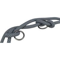 TRIXIE V-lijn Soft Rope, 1984101, 2 m/10 mm, zwart/grijs, verstelbare hondenriem voor middelgrote en grote honden, geweven touw, 3-voudig in lengte verstelbaar - thumbnail
