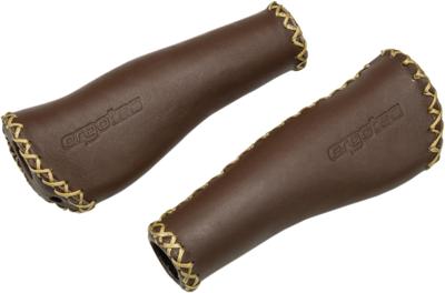 Ergotec Monaco set handvatten leder 2x 135mm bruin