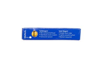 MAUL magneet Solid, 15 mm, trekkracht 150 gr, doos van 10 stuks, geel MAUL magneet Solid, 15 mm, trekkracht 150 gr, doos van 10 stuks, geel