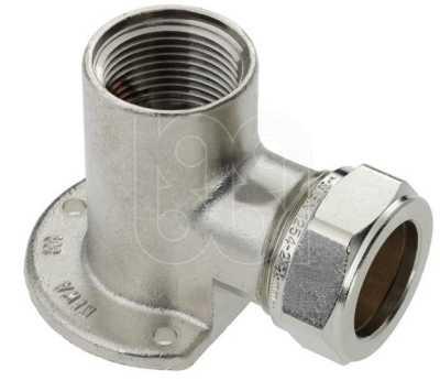 Bonfix knelkoppeling - Muurplaat - binnendraad - 1/2 x 15mm - Vertint Messing