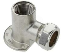 Bonfix knelkoppeling - Muurplaat - binnendraad - 1/2 x 15mm - Vertint Messing - thumbnail