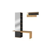 Garderobekast Porto Grafiet Eiken - thumbnail