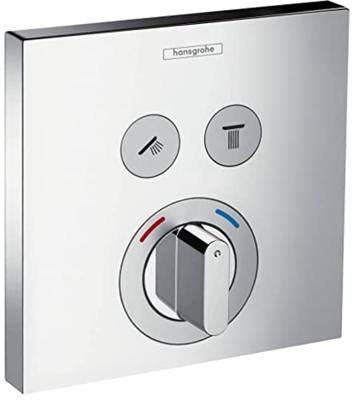 Hansgrohe ShowerSelect afbouwdeel voor inbouwmengkraan met 2 stopkranen voor 2 douchefuncties chroom 15768000