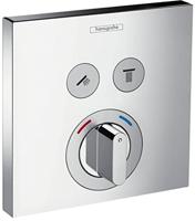 Hansgrohe ShowerSelect afbouwdeel voor inbouwmengkraan met 2 stopkranen voor 2 douchefuncties chroom 15768000 - thumbnail