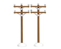 Lemax telephone poles s/2 kerstdorp accessoire 2006 - thumbnail